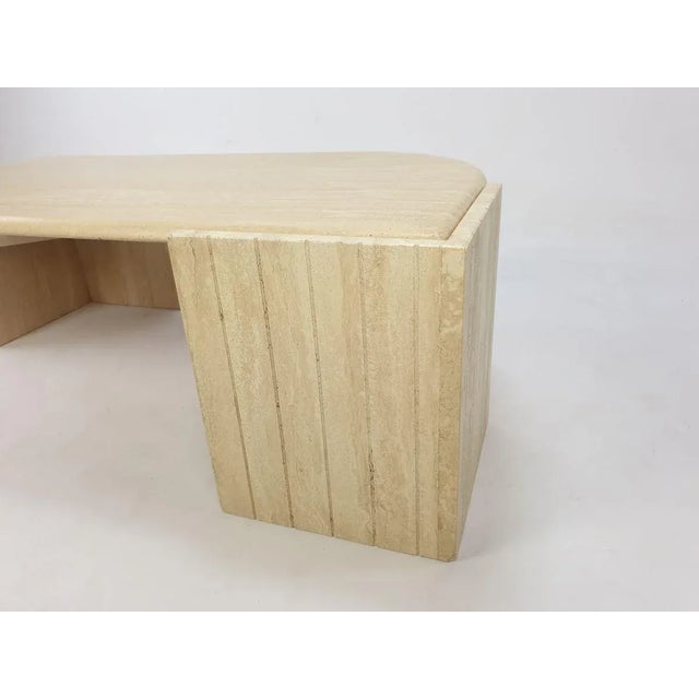 Mid-Century Italian Travertine Coffee Table, 1980s For Sale - Image 14 of 17