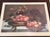 This is a lot lovely large lithograph print of a beautiful still life depiction of peaches, plums, and flowers by the...