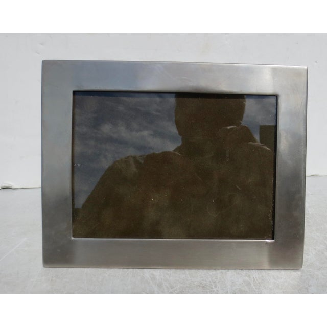 Brushed Steel Photo Frame by Wingard San Francisco For Sale - Image 4 of 4