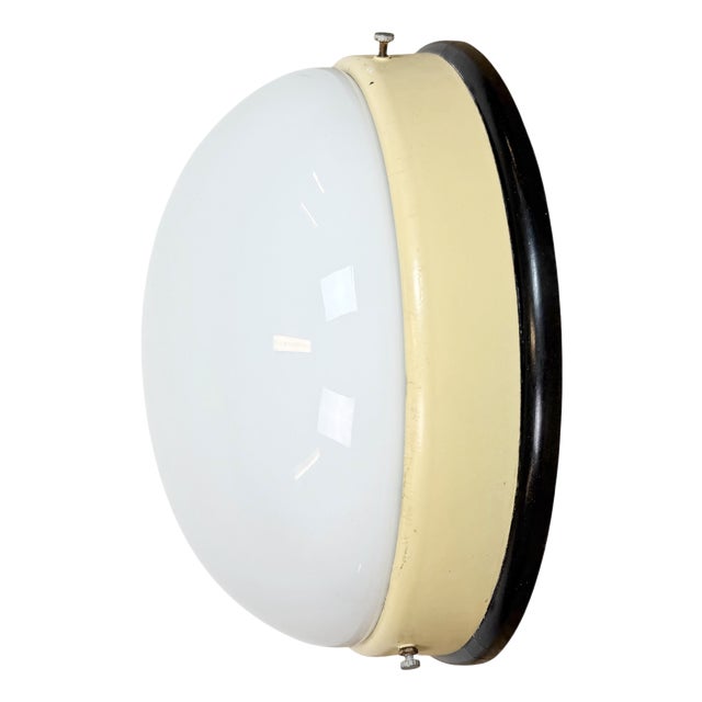 Industrial Bakelite Wall Light with Milk Glass, 1950s For Sale