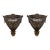 Hollywood Regency Brass and Crystal Sconces, Usa, 1990s For Sale