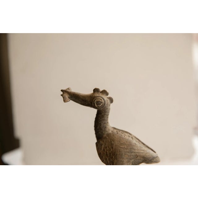 Tribal Vintage African Bird With Fish Sculpture For Sale - Image 3 of 8