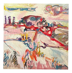 Jean Krille, Landscape 140, Oil on Masonite