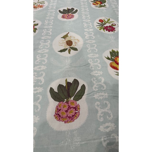 Schumacher Schumacher Raoul Textiles “Martinique Sea” Tropical Botanical Fabric – Designer Textile For Sale - Image 4 of 5