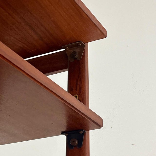 1960s Italian Modular Teak Bookcase with Bar Compartment and Sliding Doors, 1960s For Sale - Image 5 of 13