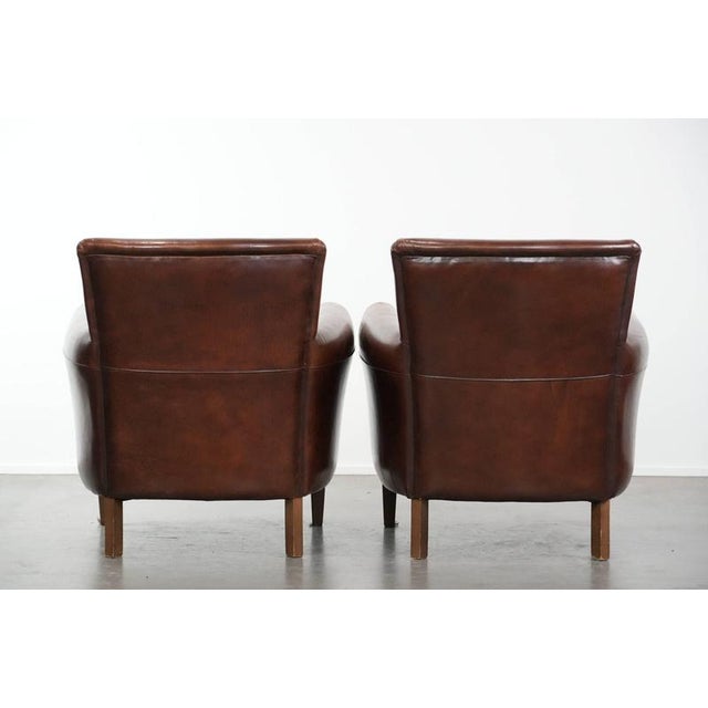 Vintage Sheepskin Club Chairs, Set of 2 For Sale - Image 3 of 18