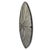 Vintage elongated black and antiqued white carved wood Zulu shield. Traditional South African Zulu shields date back to...