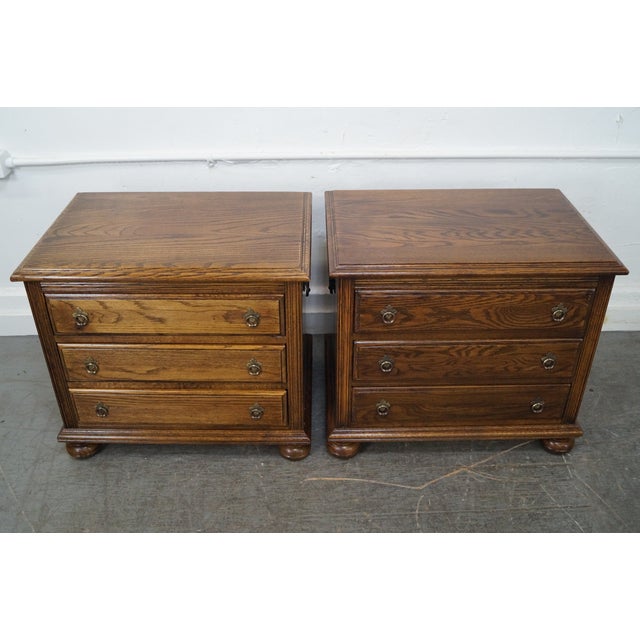 Ethan Allen Royal Charter Oak Nightstands A Pair Chairish