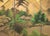 1960s "Summer Landscape With Trees", Shōwa Era Japanese Painted Byobu Screen For Sale - Image 9 of 18