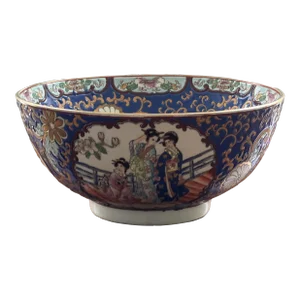 Vintage Chinese Export Royal Blue Bowl