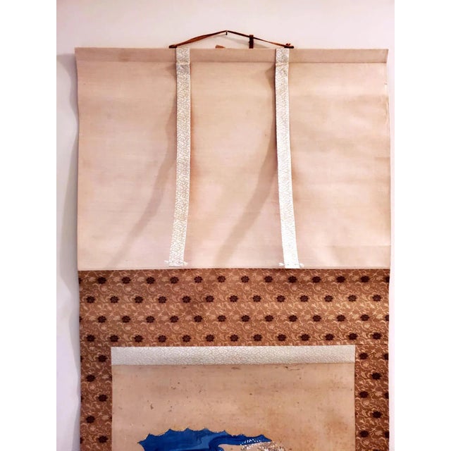 Two Antique Japanese Hanging Scroll Paintings - Pair For Sale - Image 9 of 13