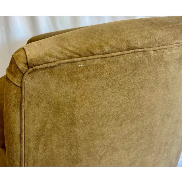 Late 20th Century Upholstered Swivel Barrel Chair For Sale - Image 9 of 9