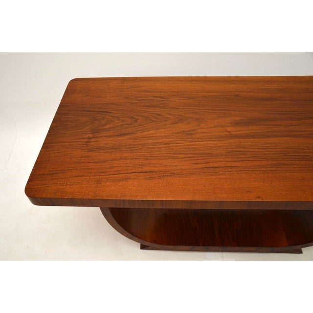 Art Deco Walnut Coffee Table, 1930 For Sale - Image 4 of 9