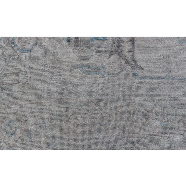 Blue Medallion Turkish Oushak Rug by Keivan Woven Arts 10' X 13'3 For Sale - Image 9 of 12