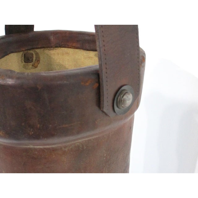 British Leather Fire Bucket Umbrella Cane Holder For Sale In Cincinnati - Image 6 of 12