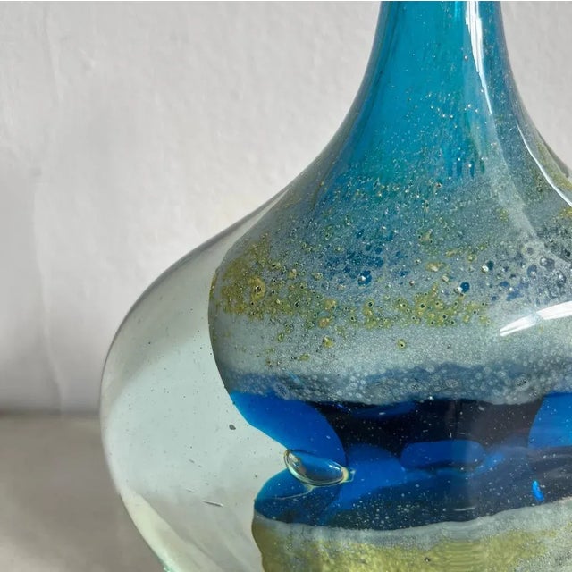 Blue Fish Vase from Mdina For Sale - Image 4 of 12