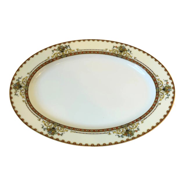 Circa 1960s Vintage Noritake 'Superba' Pattern Medium Oval Serving Platter For Sale