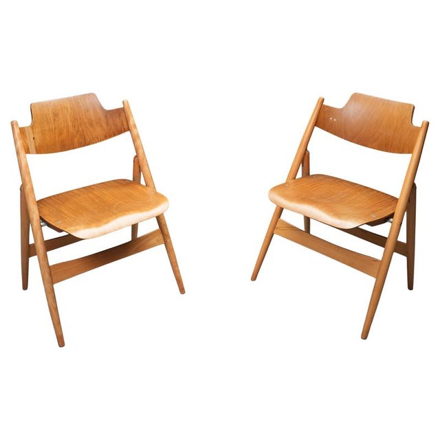 Folding Chairs in Beech and Metal attributed to Egon Eiermann, Germany, 1950s For Sale - Image 11 of 11