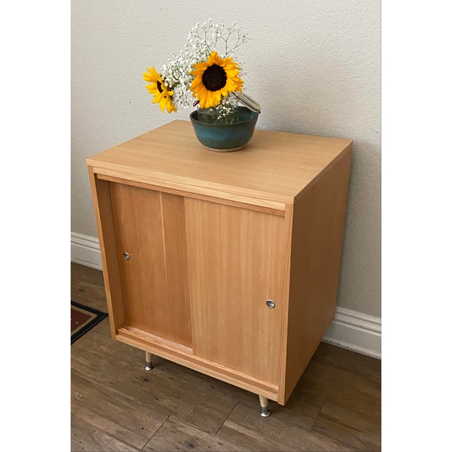 Mid-Century Modern Mid Century Modern Style Sliding Door Cabinet For Sale - Image 3 of 6