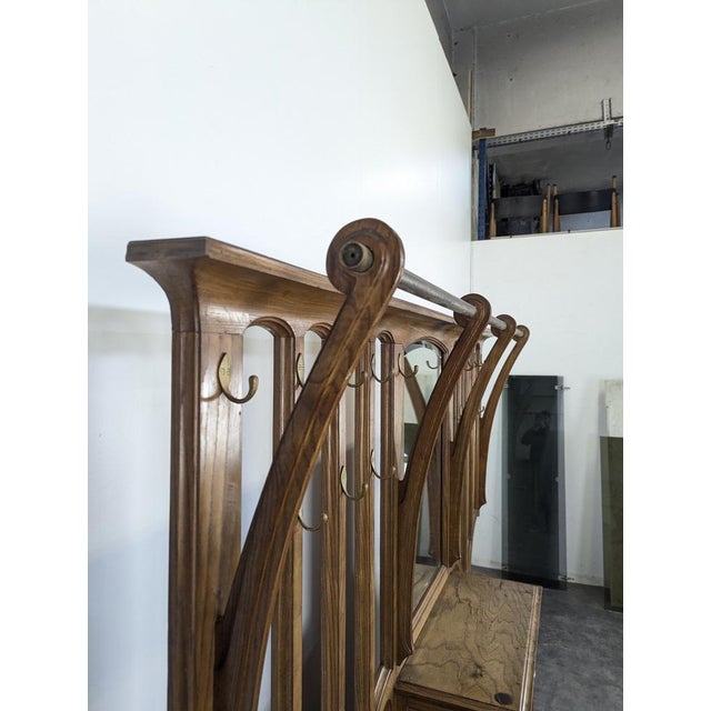 Large Art Nouveau Wardrobe in the style of Vand de Velde For Sale - Image 12 of 14
