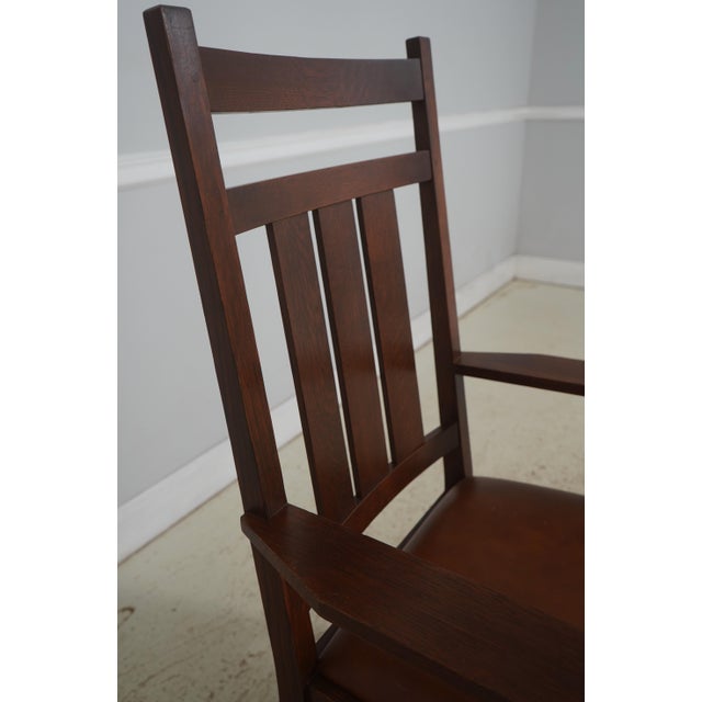 Stickley Mission Oak Arts & Crafts Armchair For Sale In Philadelphia - Image 6 of 18