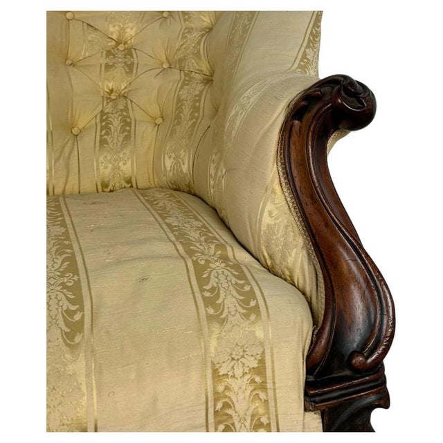 19th Century English Mahogany Settee For Sale - Image 14 of 15