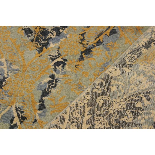 1990s 1990s Shabby Chic Abstract Modern Howard Gray/Ivory Wool Rug - 8'0 X 10'1 For Sale - Image 5 of 8
