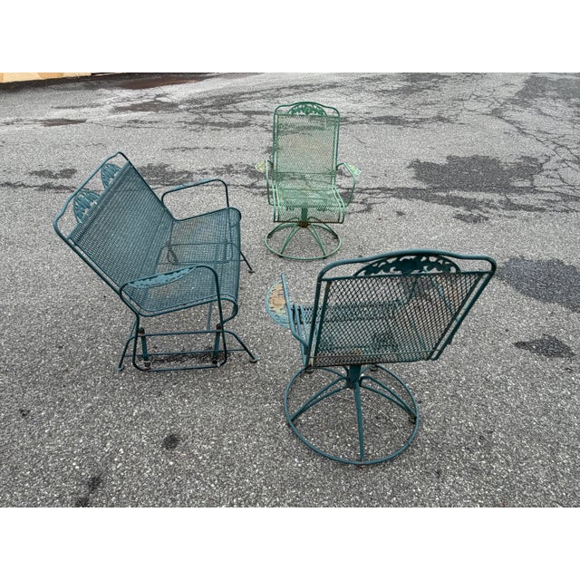 Perfect for your outdoor space! The bench measures 46x17x34 and the chairs measure 16.5x29.5x38.5 One on the tops of the...