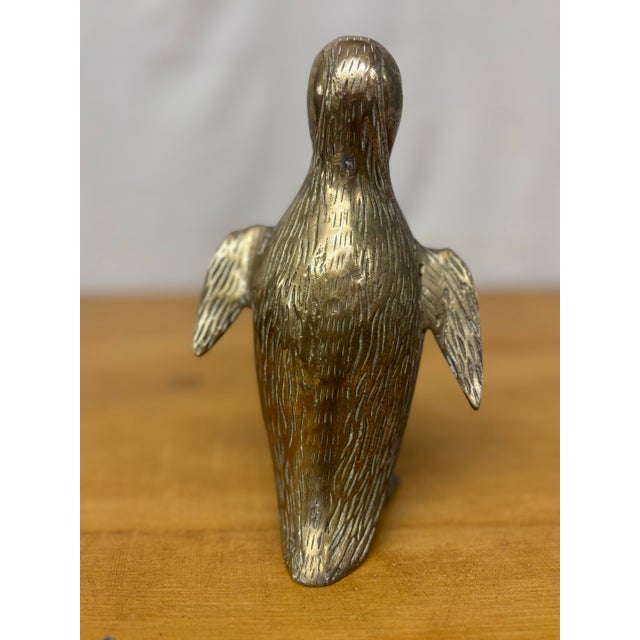 Mid 20th Century Vintage English Brass Penguin For Sale - Image 5 of 5