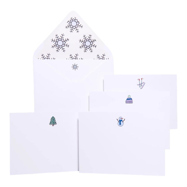 Frosty Winter Notecards - Set of 10 For Sale