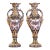 Pair of Early 20th Century French Hand Painted Faience Vases From Rouen For Sale
