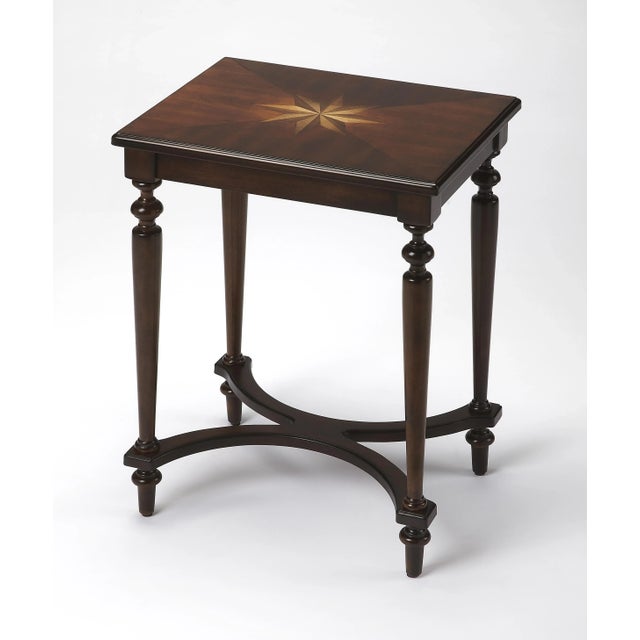 Traditional Tyler Accent Table, Dark Brown For Sale - Image 3 of 3