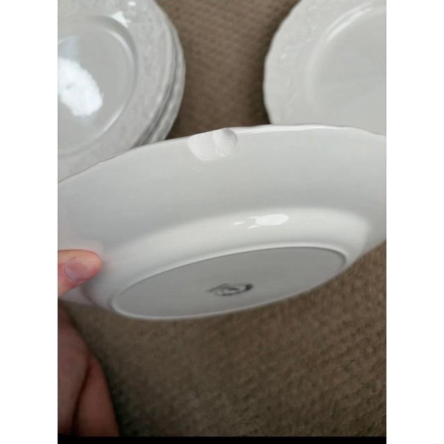 1990s Ralph Lauren "Claire" by Wedgwood — 45-Piece White China Set (Made in England) For Sale - Image 10 of 11
