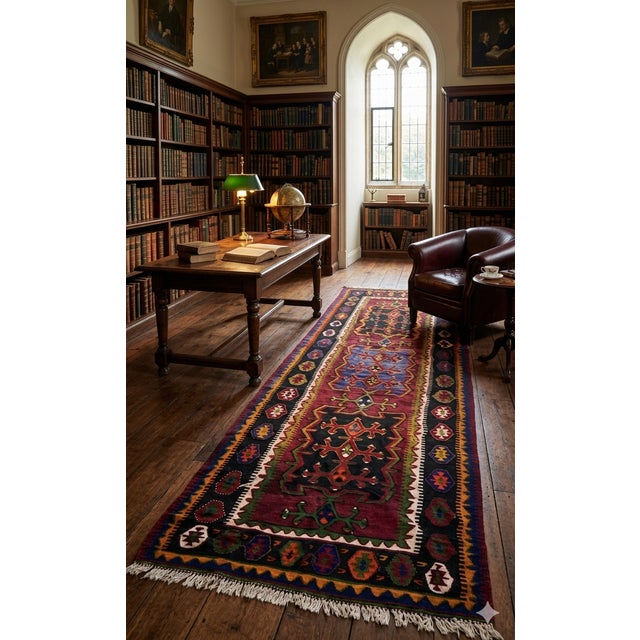 Boho Chic Rare 1970s Large Anatolian Kilim - Authentic Hand-Woven Heritage For Sale - Image 3 of 4