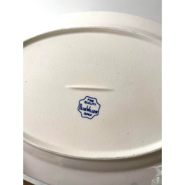 Vintage Blue Willow Porcelain Platter For Sale - Image 4 of 4