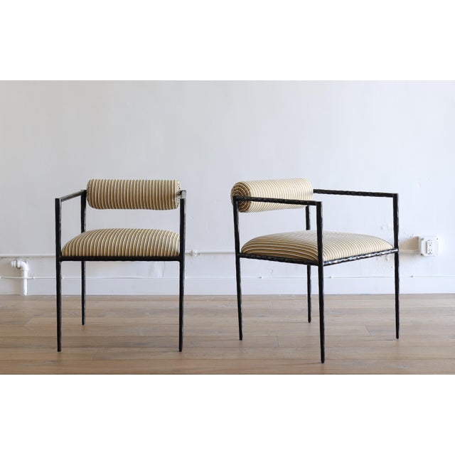 Contemporary Arteriors Barbana Chairs in Helene Blanche Fabric - Set of 2 For Sale - Image 3 of 4