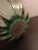 Italian 1980s White Murano Italy Green Freeform Vase For Sale - Image 3 of 6