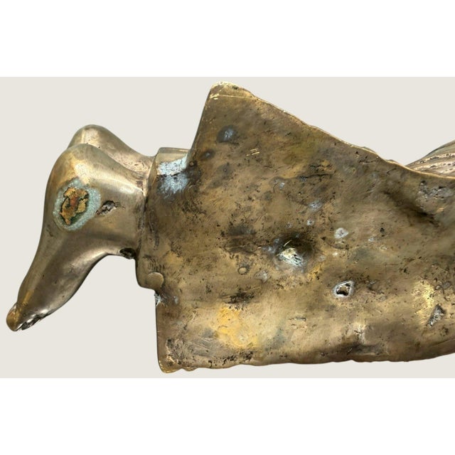 Vintage Thai Reclining Buddha Hollow Cast Brass Sculpture 22.25" Parinirvana For Sale - Image 12 of 12