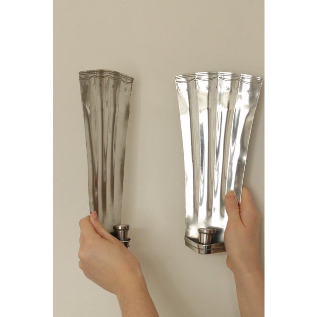 Swedish Pewter Sconces by Tage Fong-Stedt, 1925, Set of 2 For Sale - Image 13 of 14