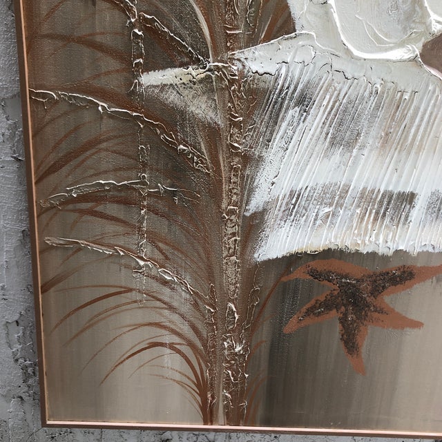 1980s Abstract Shell Painting by Lee Reynolds, Framed For Sale - Image 11 of 12