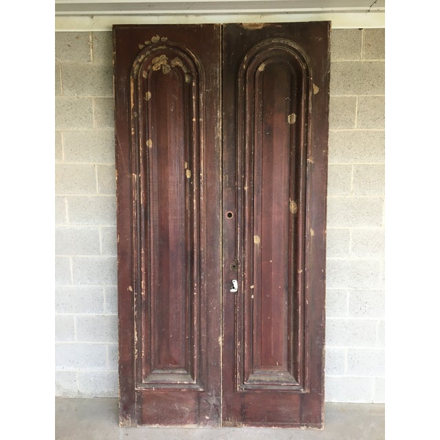 Antique Rustic Victorian Headstone Style 8� Double Doors
