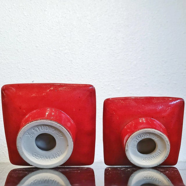 Ceramic Rare Dümler & Breiden 'Studio' Series Candle Holders Nrs. 31 & 32 For Sale - Image 7 of 11