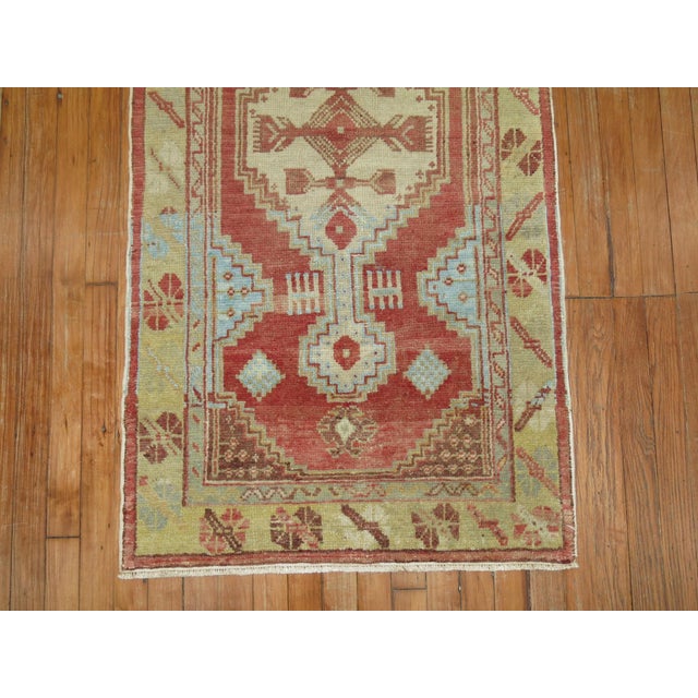 Mid 20th Century Vintage Turkish Oushak Runner For Sale - Image 5 of 7