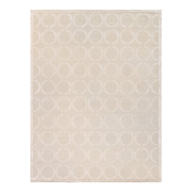 Pasargad Home Edgy Ivory Area Rug, 5' 0'' X 8' 0'' For Sale