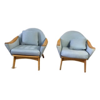 Pair of Mid Century Adrian Pearsall Lounge Chairs Model 1806-C for Craft Associates For Sale