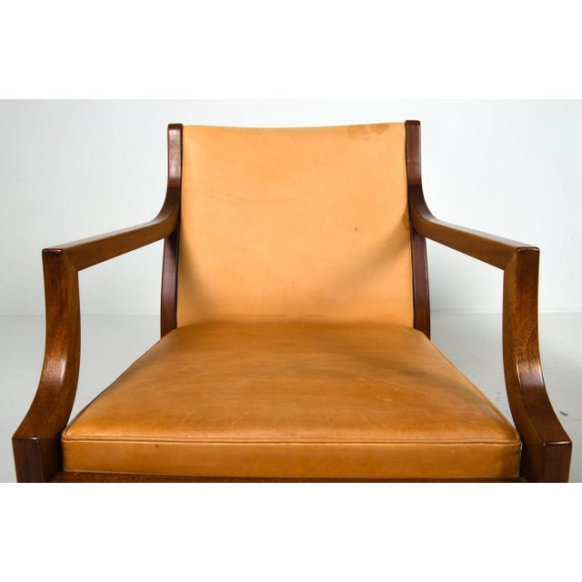 Mid 20th Century Pair Danish Modern Leather Armchairs For Sale In New York - Image 6 of 10