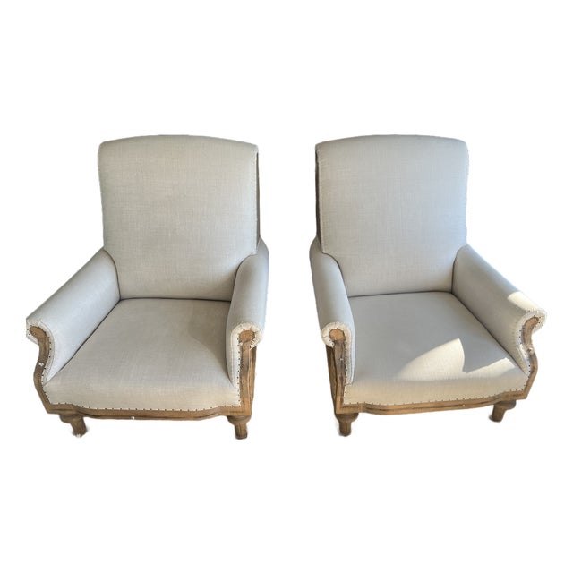 Pair of Restoration Hardware Deconstructed French Chairs For Sale