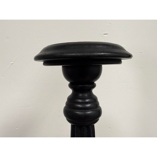 Global Views Ebony Wood Candle Holders, Set of Two For Sale In San Francisco - Image 6 of 12