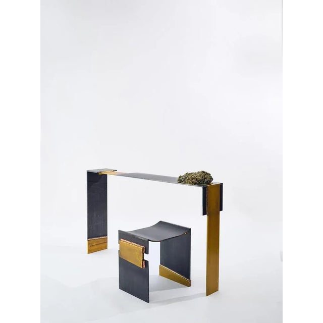 Contemporary Pyrite Console Table 1 by Brajak Vitberg For Sale - Image 3 of 8