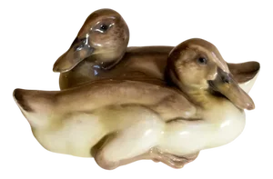 Model 1547 Ducks Figurine by Theodor Kärner for Rosenthal